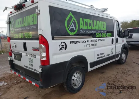 2019 Ram Promaster 1500 Low Roof 136 Wb from USA, damaged, VIN 3C6TRVAG2KE532654